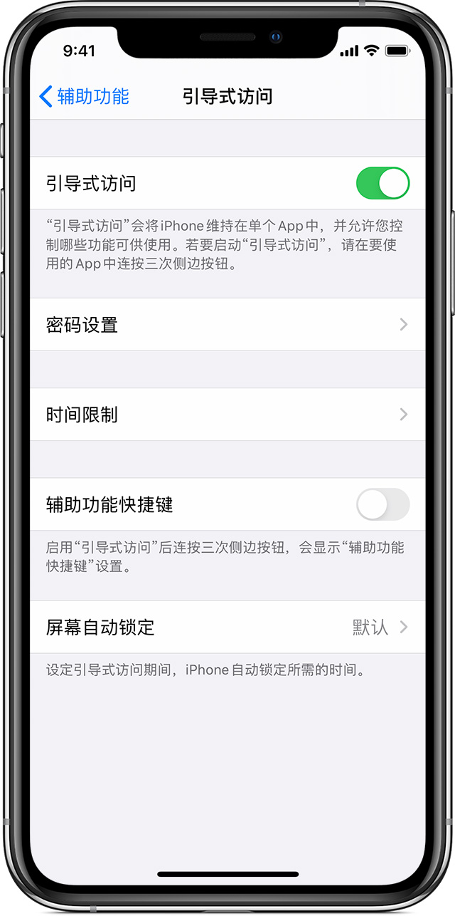 龙游苹果手机维修分享如何在 iPhone 上退出引导式访问 