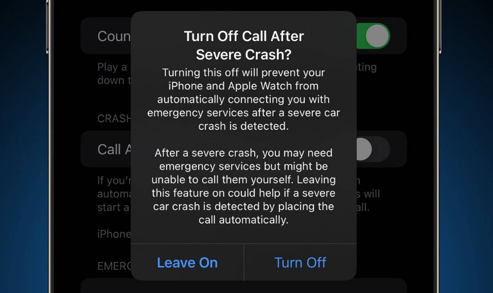 龙游苹果14维修分享 iPhone 14 和 Apple Watch 上关闭崩溃检测 